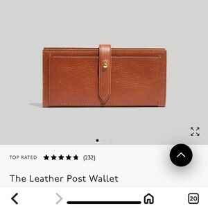 Madewell Tan Leather Post Wallet
